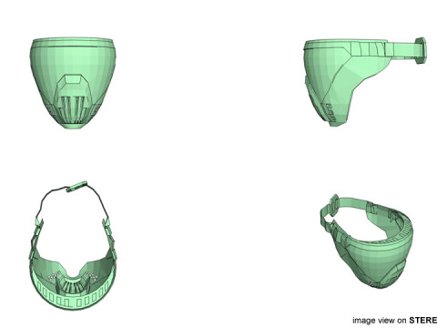 Paintball Facemask - Type 3 Model 3D