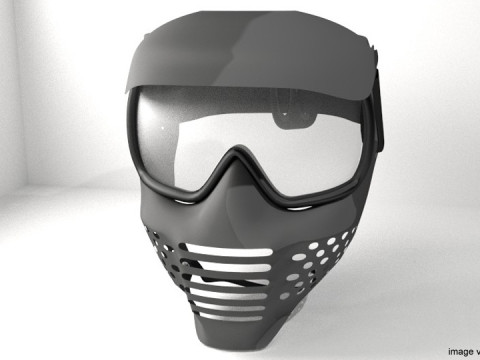 Paintball Facemask - Type 4 3D Model