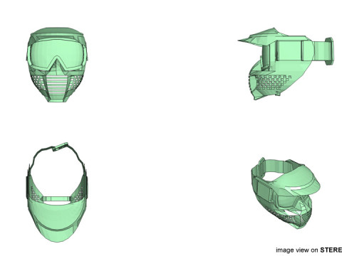 Paintball Facemask - Type 4 3D Модель