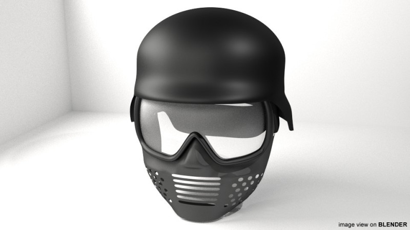 Paintball Facemask - Type 5 3D Model .c4d .max .obj .3ds .fbx .stl .blend 