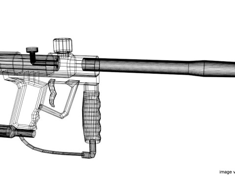 Paintball Marker - Speedball Type 1 3D 모델