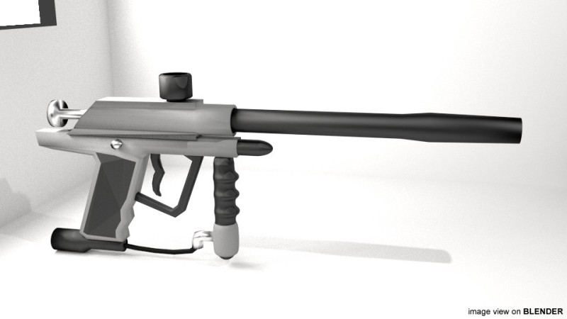 Paintball Marker - Speedball Type 2 3Dモデル .c4d .max .obj .3ds .fbx .stl .blend 