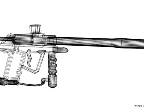 Paintball Marker - Speedball Type 2 3D Model