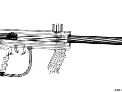 Paintball Marker - Woodsball Type 1 3D Model