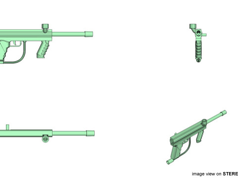Paintball Marker - Woodsball Type 1 Modelo 3D