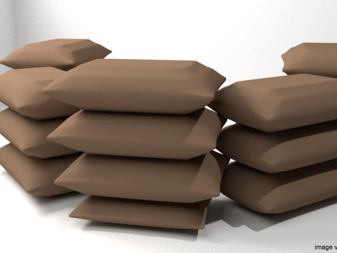 Sandbag Bunker - Circle Hesco 3D Модель