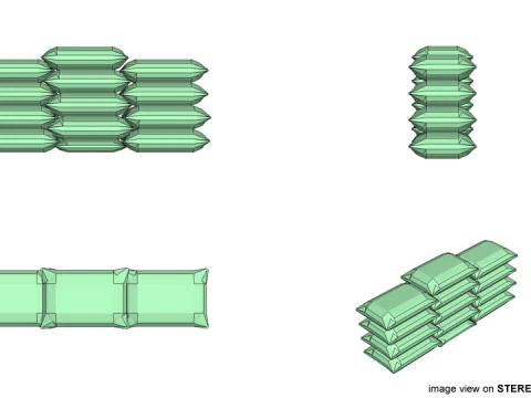 Sandbag Bunker - Single Barrier 3D Model