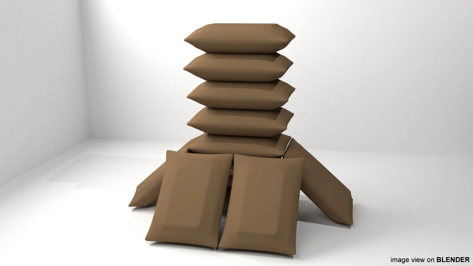 Bunker de sacos de areia - Hesco imponente Modelo 3D .c4d .max .obj .3ds .fbx .stl .blend 