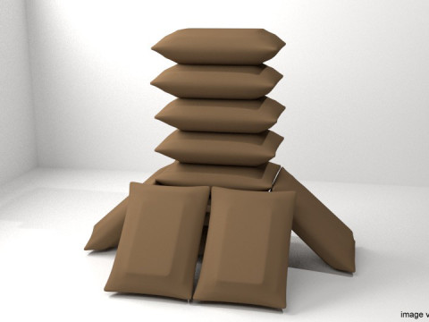Sandbag Bunker - Towering Hesco 3D Model