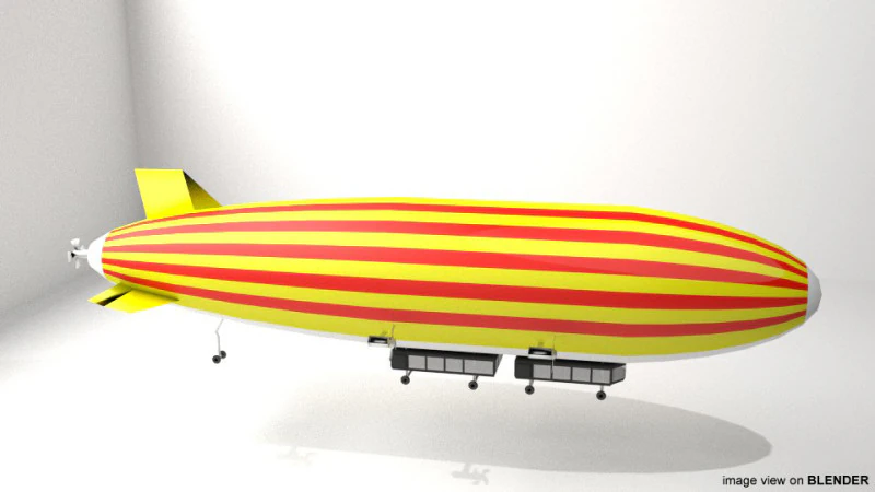 Zeppalin Type 2 3D Model .c4d .max .obj .3ds .fbx .stl .blend