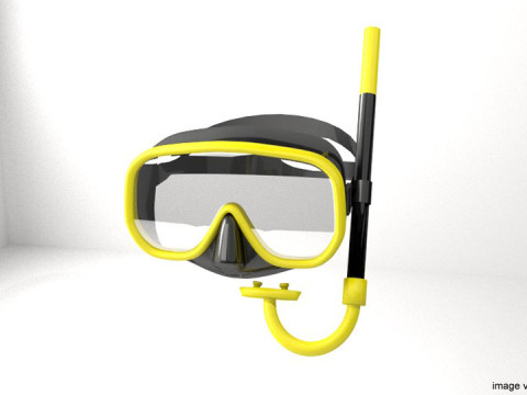 Scuba Diver Mask Type 1 3D Model