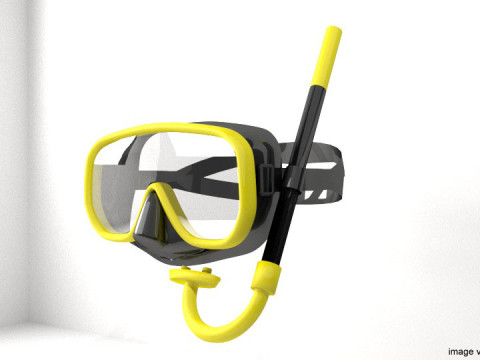Scuba Diver Mask Type 1 Modello 3D