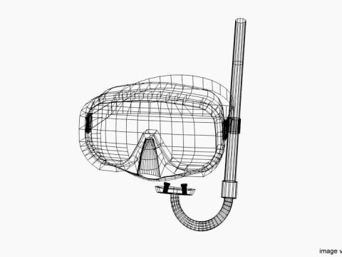 Scuba Diver Mask Type 1 Modello 3D