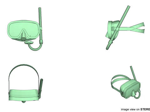 Scuba Diver Mask Type 1 3D Model