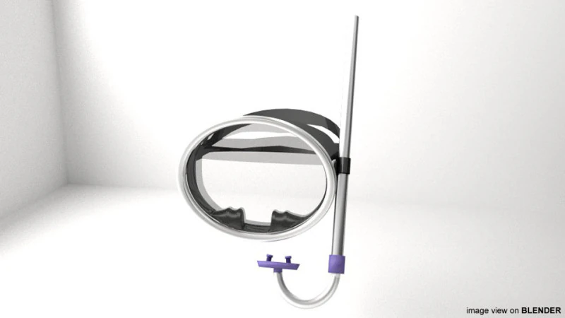 Scuba Diver Mask Type 2 3D Model .c4d .max .obj .3ds .fbx .stl .blend 