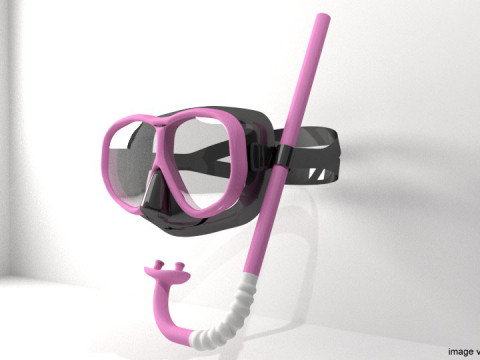 Scuba Diver Mask Type 3 3D Model