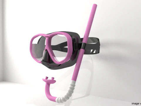 Scuba Diver Mask Type 3 3D Model