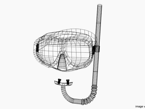 Scuba Diver Mask Type 3 3D Model