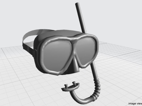 Scuba Diver Mask Type 3 3D Model