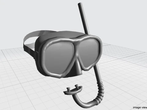 Scuba Diver Mask Type 3 3D Model