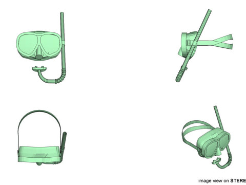 Scuba Diver Mask Type 3 3D Model