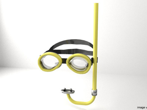 Scuba Diver Mask Type 4 3D Model