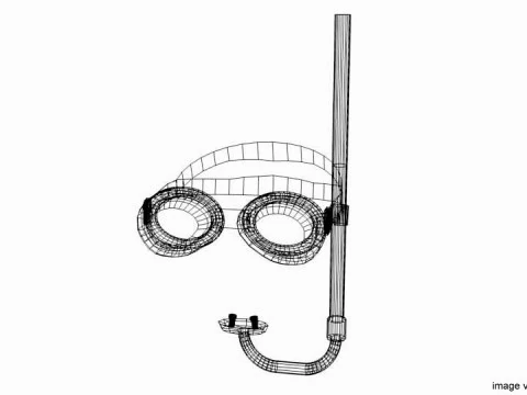 Scuba Diver Mask Type 4 3D Model