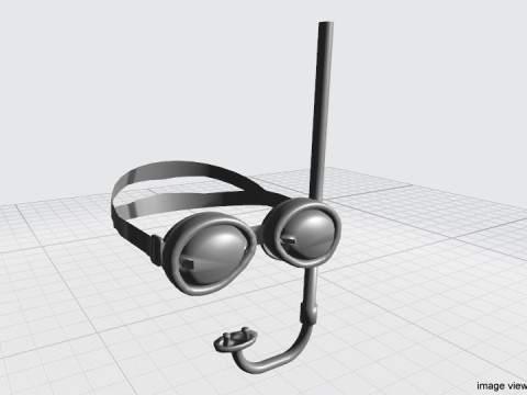 Scuba Diver Mask Type 4 Model 3D
