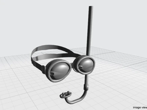 Scuba Diver Mask Type 4 3D Model