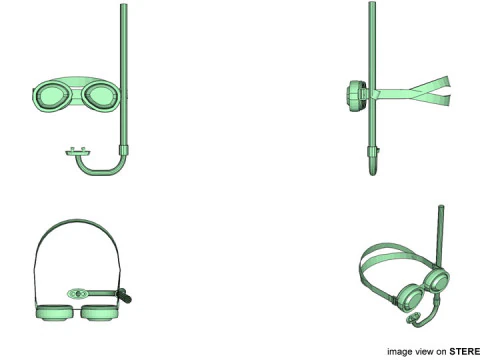 Scuba Diver Mask Type 4 3D Model