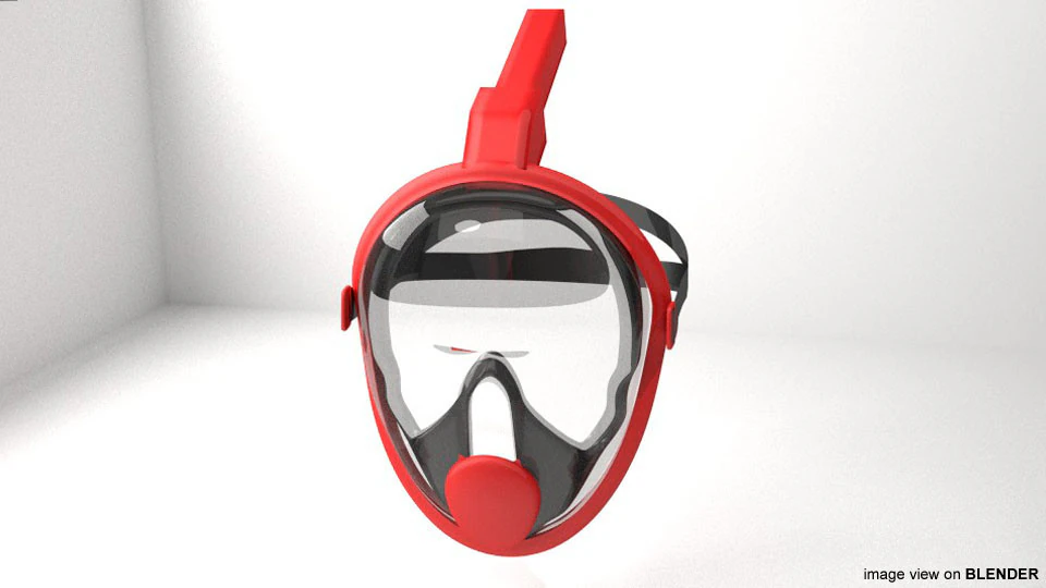 Scuba Diver Mask Type 5 3D Model .c4d .max .obj .3ds .fbx .stl .blend 