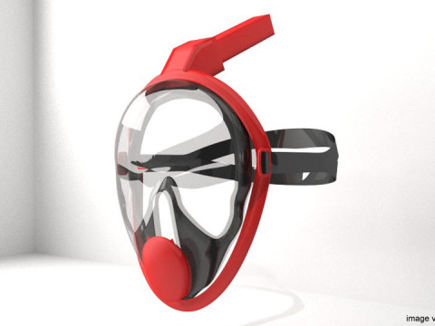 Scuba Diver Mask Type 5 3D Model