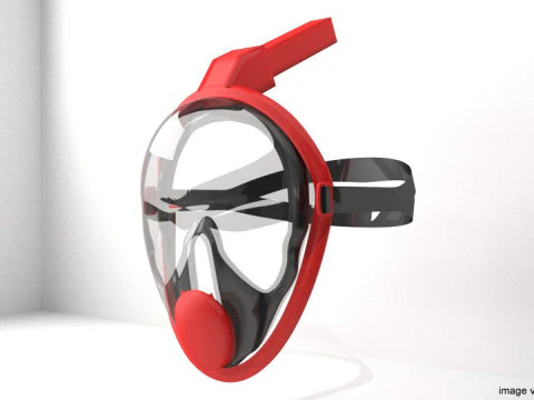 Scuba Diver Mask Type 5 3D Model