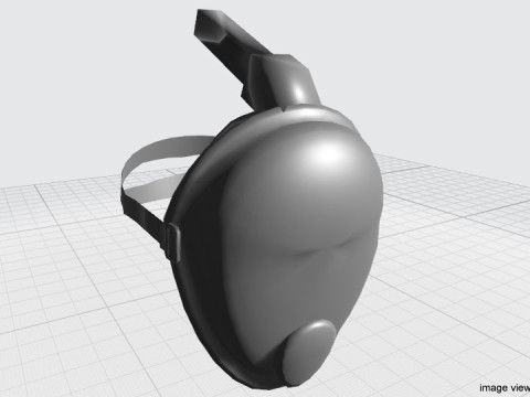 Scuba Diver Mask Type 5 3D Model