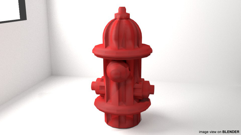 Fire Hydrant - Type 2 Model 3D .c4d .max .obj .3ds .fbx .stl .blend 