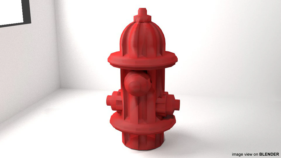 Fire Hydrant - Type 2 3D Model .c4d .max .obj .3ds .fbx .stl .blend 