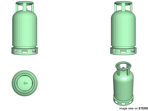 Gas Tank Cylinder Type 1 3D 模型