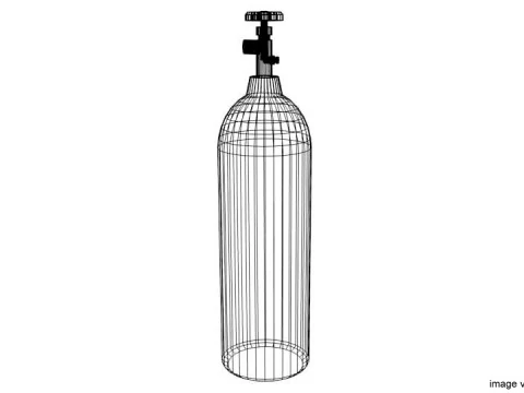 Gas Tank Cylinder Type 2 3D Model