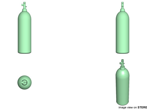 Gas Tank Cylinder Type 2 Modelo 3D