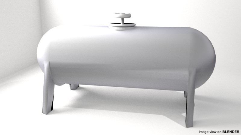 Gas Tank Cylinder Type 3 3D Model .c4d .max .obj .3ds .fbx .stl .blend 