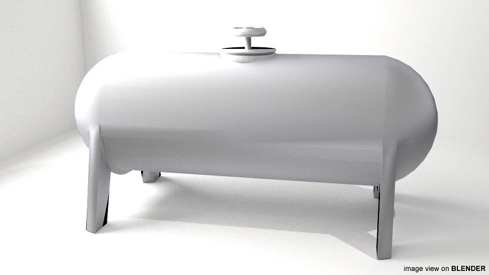 Gas Tank Cylinder Type 3 3D Model .c4d .max .obj .3ds .fbx .stl .blend