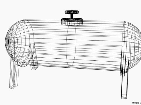 Gas Tank Cylinder Type 3 3D Model