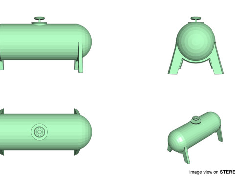 Gas Tank Cylinder Type 3 3D Model