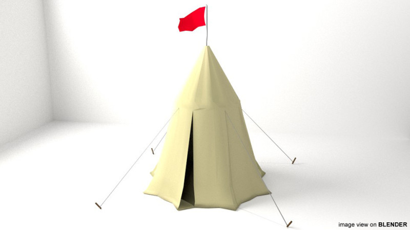 Tent - Type 5 3D Model .c4d .max .obj .3ds .fbx .stl .blend 