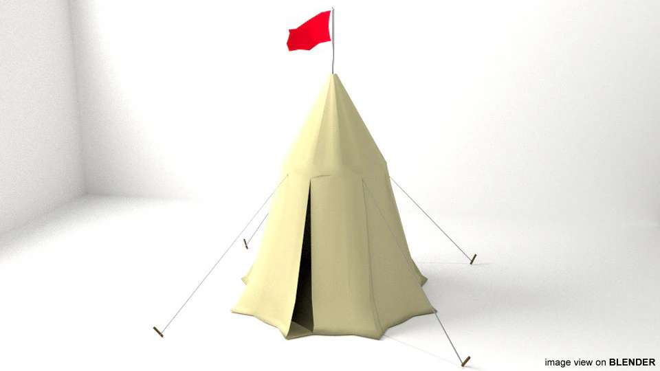 Tent - Type 5 3D Model .c4d .max .obj .3ds .fbx .stl .blend 