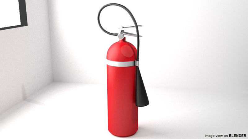 Fire Extinguisher - Type 1 Model 3D .c4d .max .obj .3ds .fbx .stl .blend 