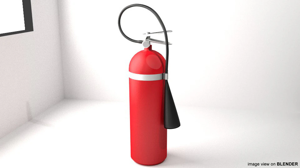 Fire Extinguisher - Type 1 3D Model .c4d .max .obj .3ds .fbx .stl .blend 