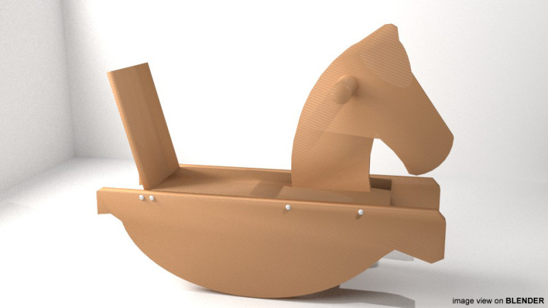 Rocking Horse - Type 1 3D Modell .c4d .max .obj .3ds .fbx .stl .blend 