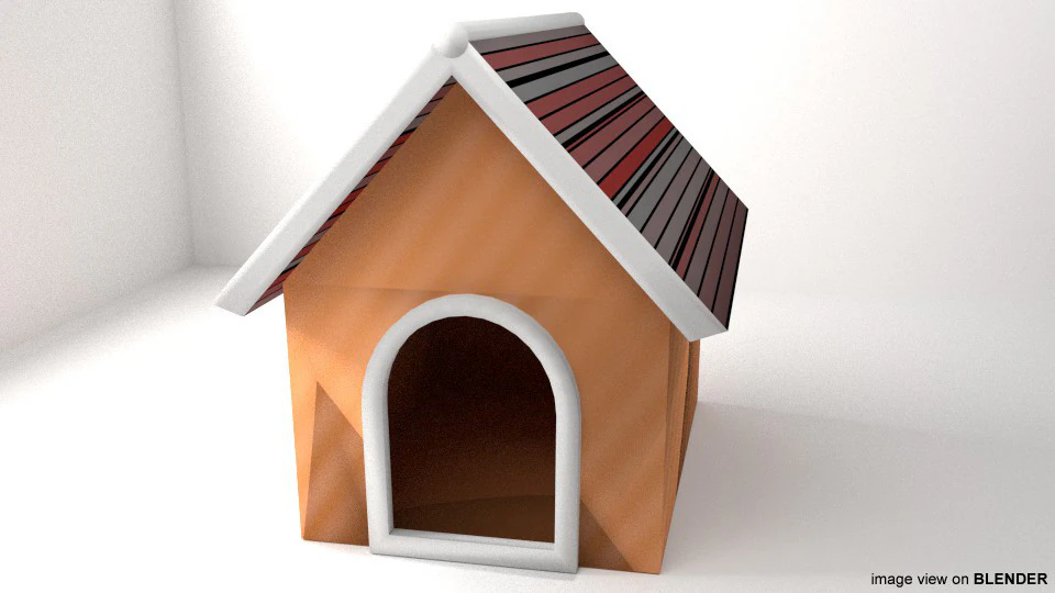 Doghouse - Type 1 3D Model .c4d .max .obj .3ds .fbx .stl .blend