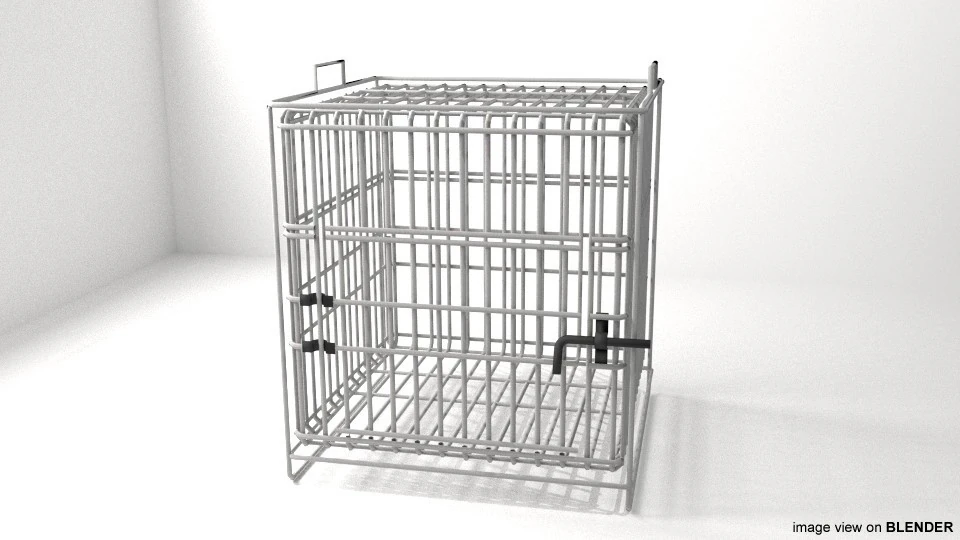 Pet Cage - Type 1 3D Model .c4d .max .obj .3ds .fbx .stl .blend 